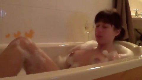 Clean Her Pregnant Body In The Bathroom For After Touching With Kelly Hart